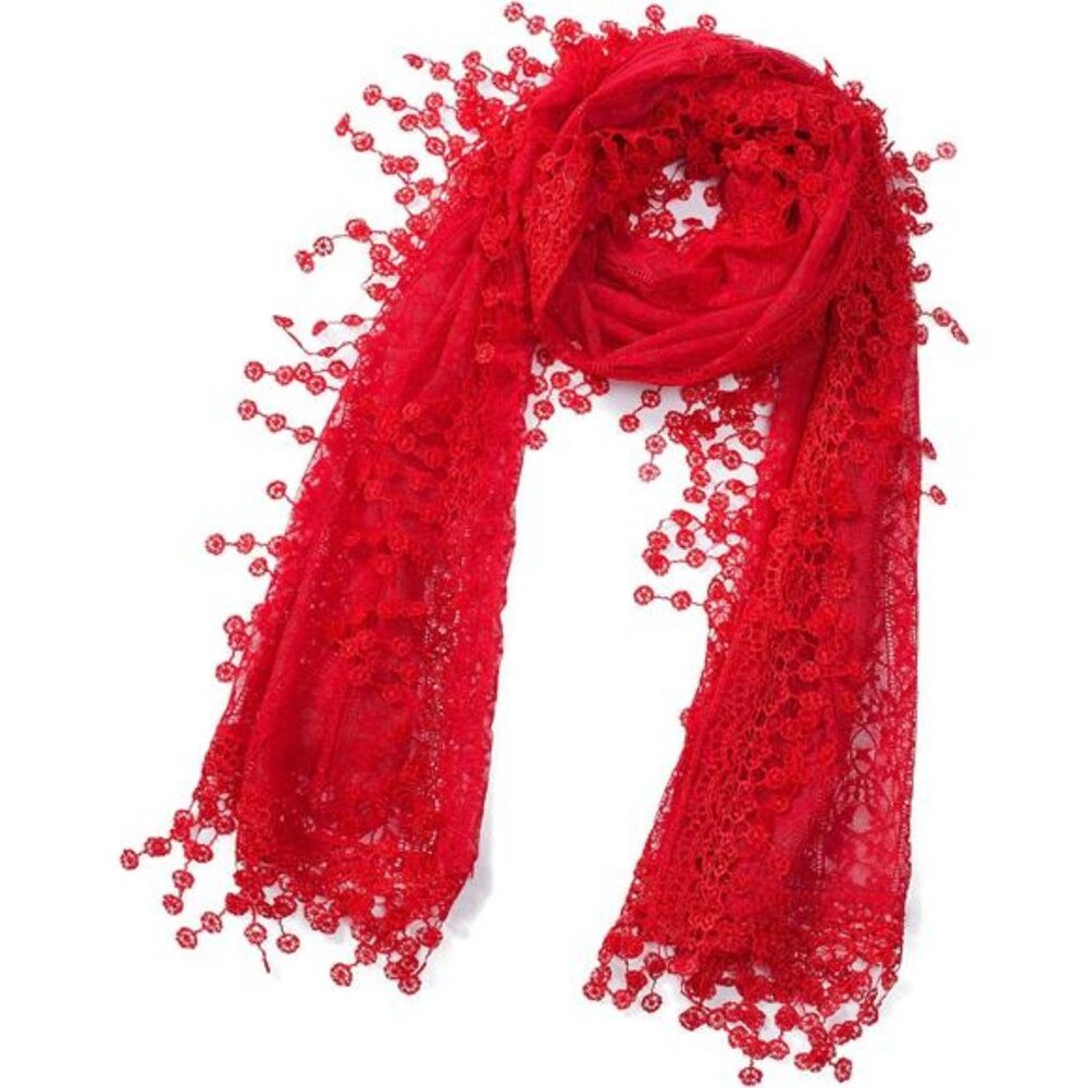 Lightweight Lace Fringe Scarf Bridal Veil Shawl Women Wedding Wrap Shawl Accesso